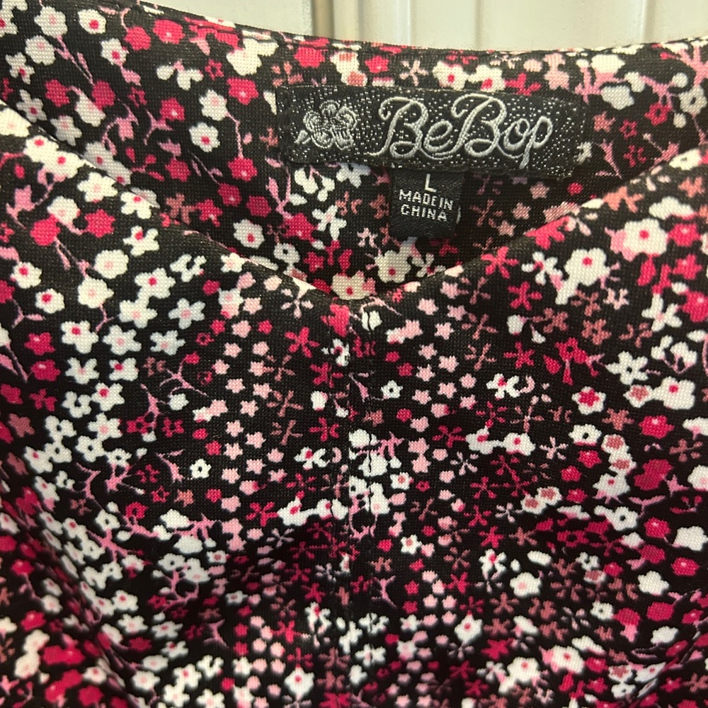 Bebop Floral Print Dress Large - Picture 3 of 10